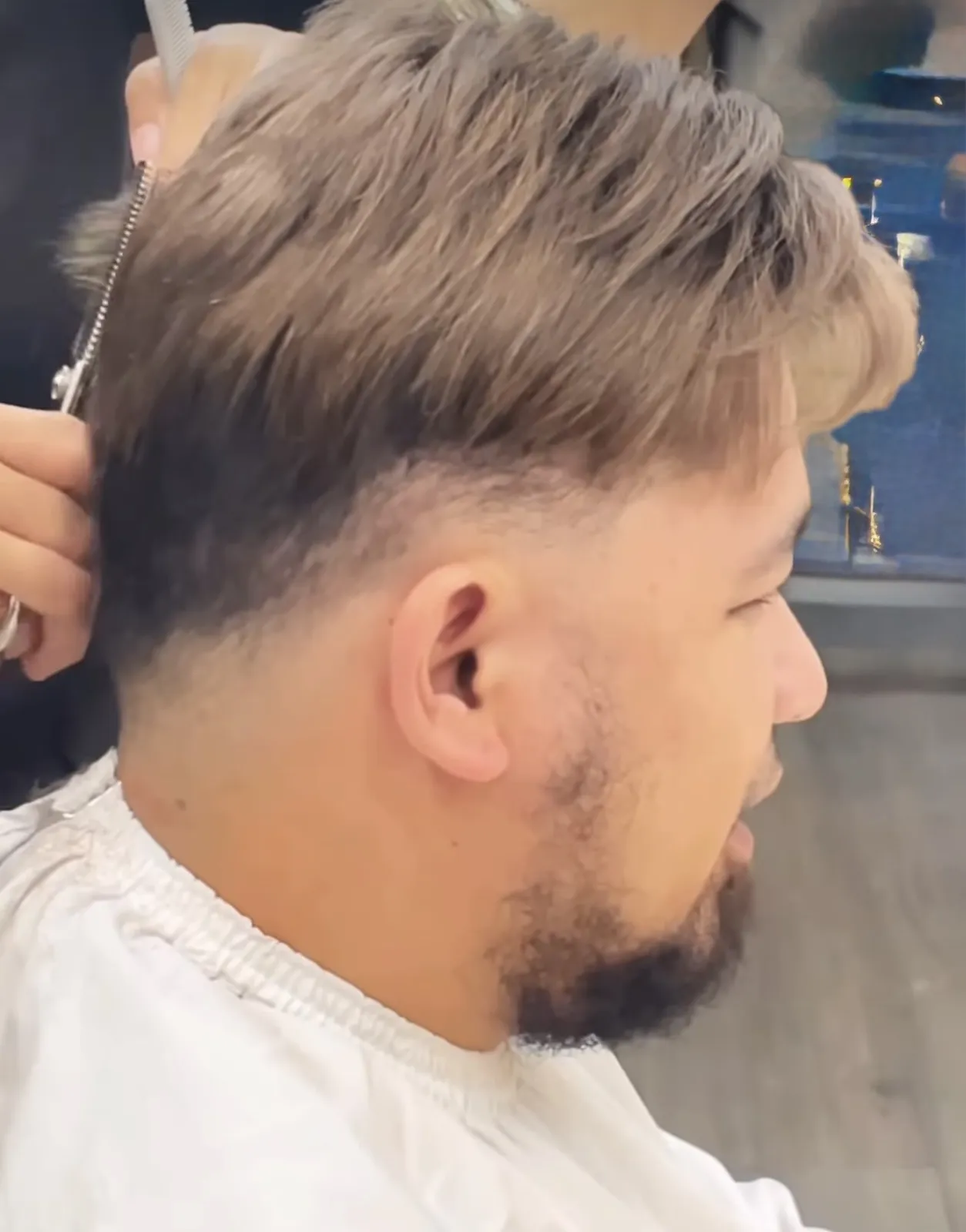 Real HEADS client — taper fade after his hair system, back view